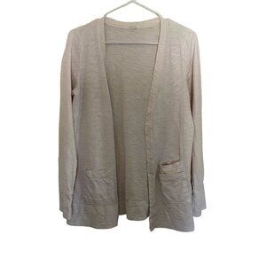 J.Crew white cardigan lightweight pockets buttons comfortable cotton medium